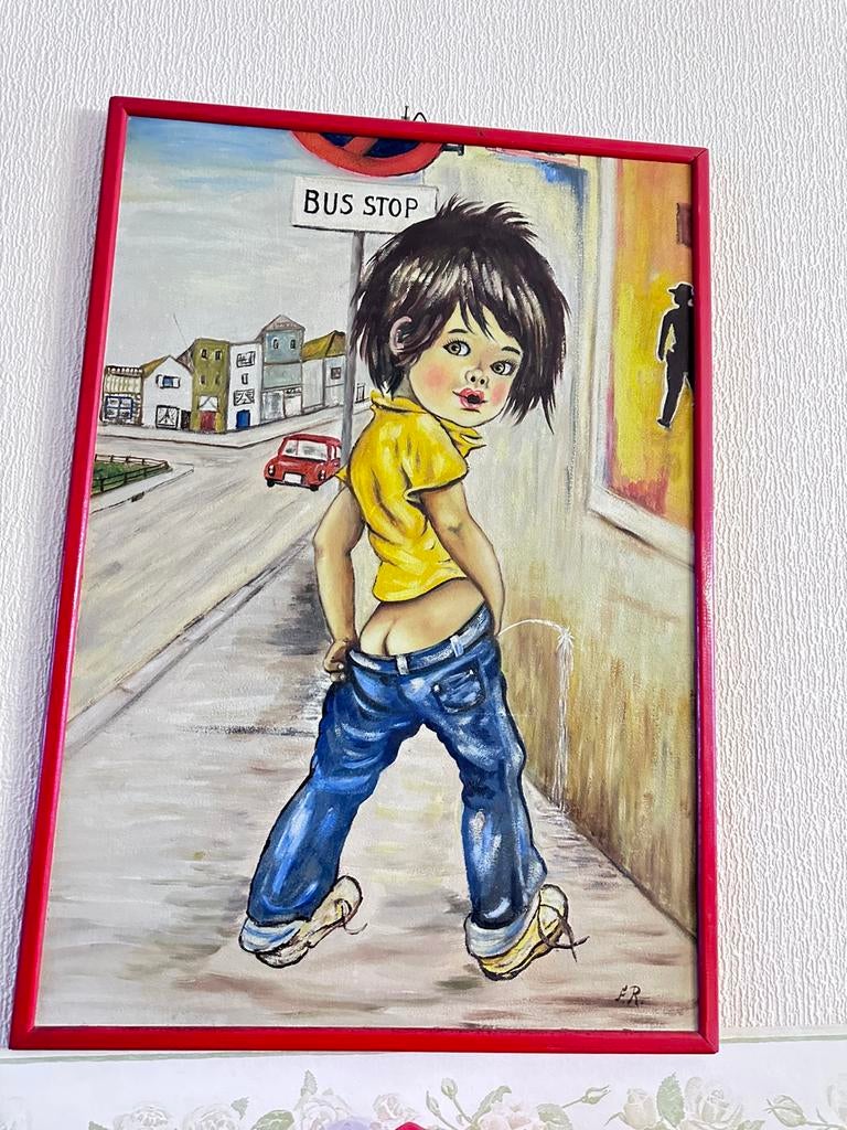 Schilderij Jolylle  stijl Bic eyed boys, Ophalen of Verzenden