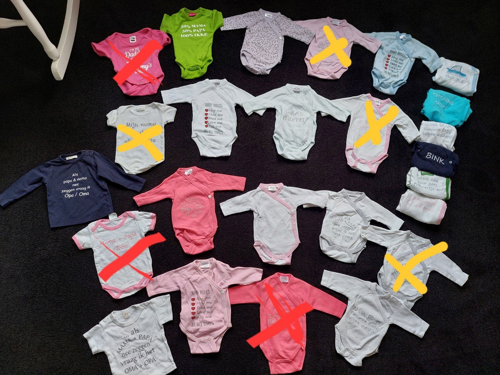 Rompers met opdruk maat 56 meeste is vib 0-3 m, Ophalen of Verzenden, Nieuw, Jongetje of Meisje, Nacht- of Onderkleding