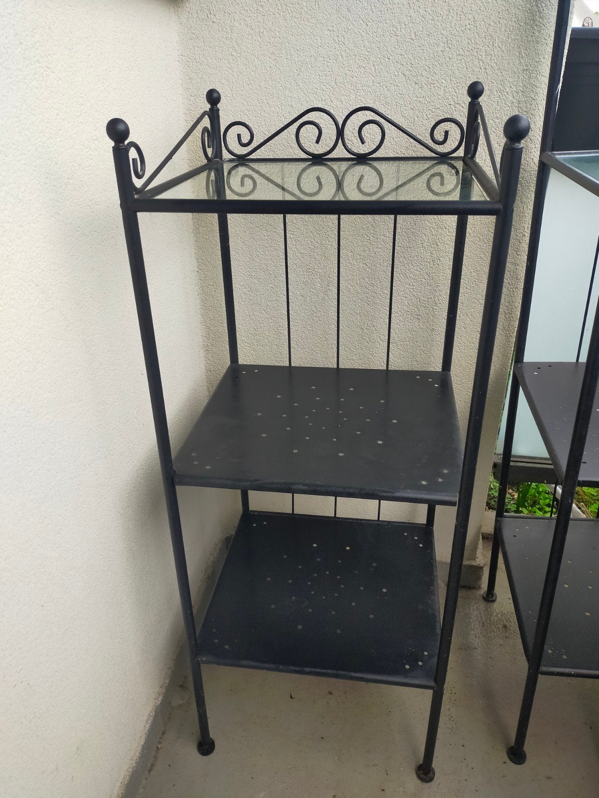 IKEA RÖNNSKÄR Badkamerrek Zwart met Sierlijke Kruldecoratie, Ophalen, Gebruikt