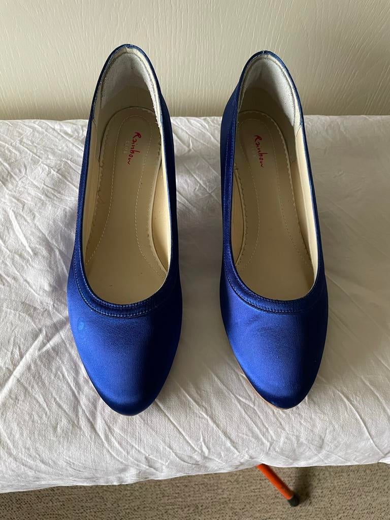 blauwe pumps, maat 40, Kleding | Dames, Schoenen, Ophalen of Verzenden, Zo goed als nieuw, Blauw, Pumps