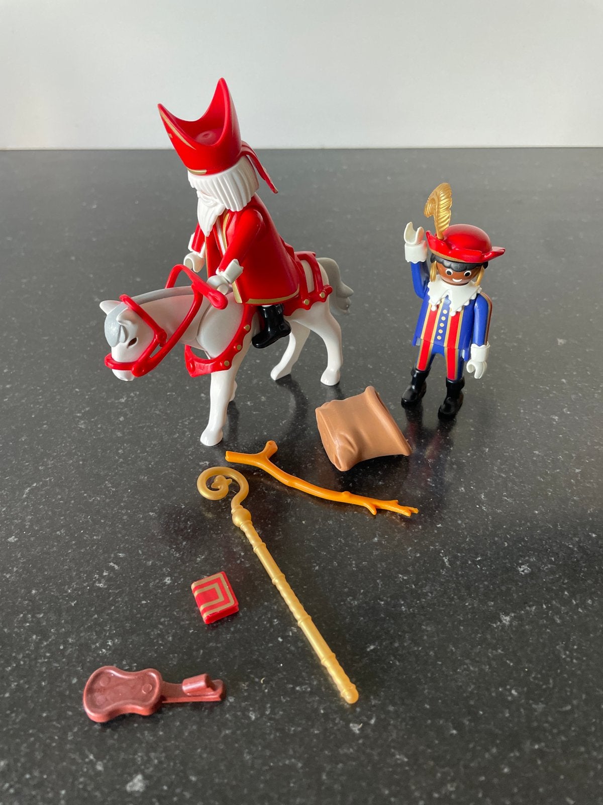 Playmobil Sinterklaas en Piet met paard en accessoires, Ophalen of Verzenden, Gebruikt, Jongen of Meisje