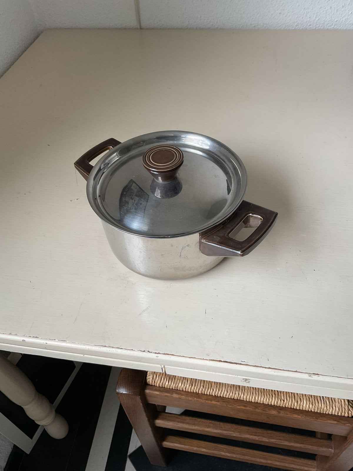 ROESTVRIJE KOOPAN, Huis en Inrichting, Keuken | Potten en Pannen, Ophalen of Verzenden, Zo goed als nieuw, Rvs