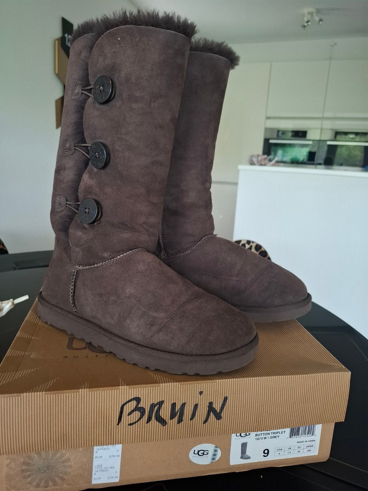 Hoge laarzen UGG Bruin maat 40 Z.G.A.N. Zie fotos en onderka, Hoge laarzen, UGG, Bruin, Nieuw
