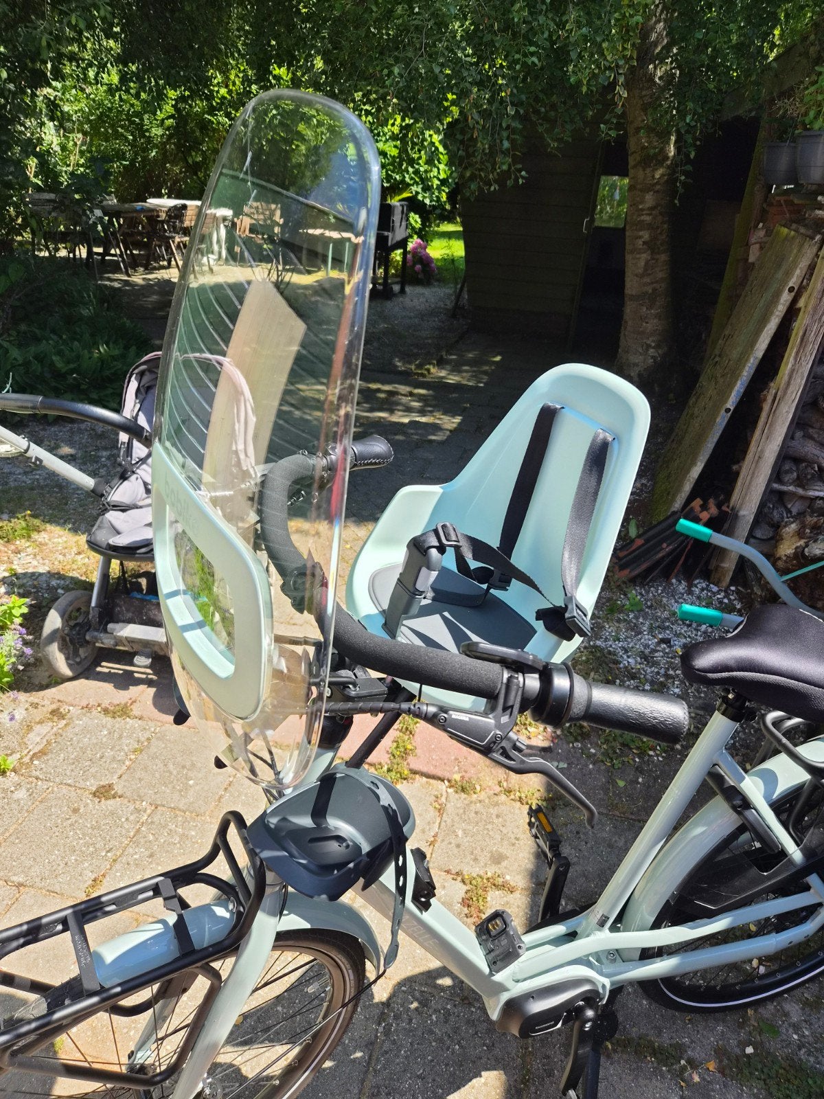 Nieuw! Bobike Go Mini voorzitje marshmallow mint+ windscherm, Ophalen, Voetsteuntjes, Voorzitje, Nieuw