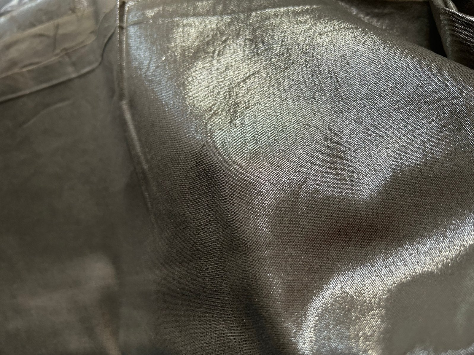 Zilver/Goud Soepele stretch  poplin Stof lap, Meerkleurig, 120 cm of meer, Nieuw, Ophalen of Verzenden