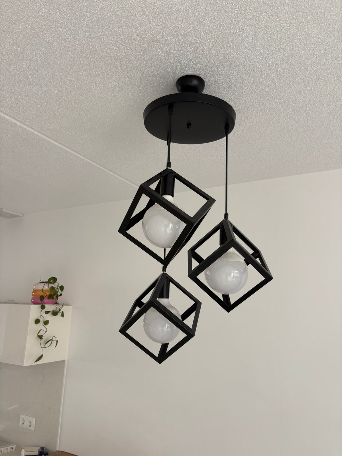 Hanglamp met 3 lampen, Ophalen, Zo goed als nieuw