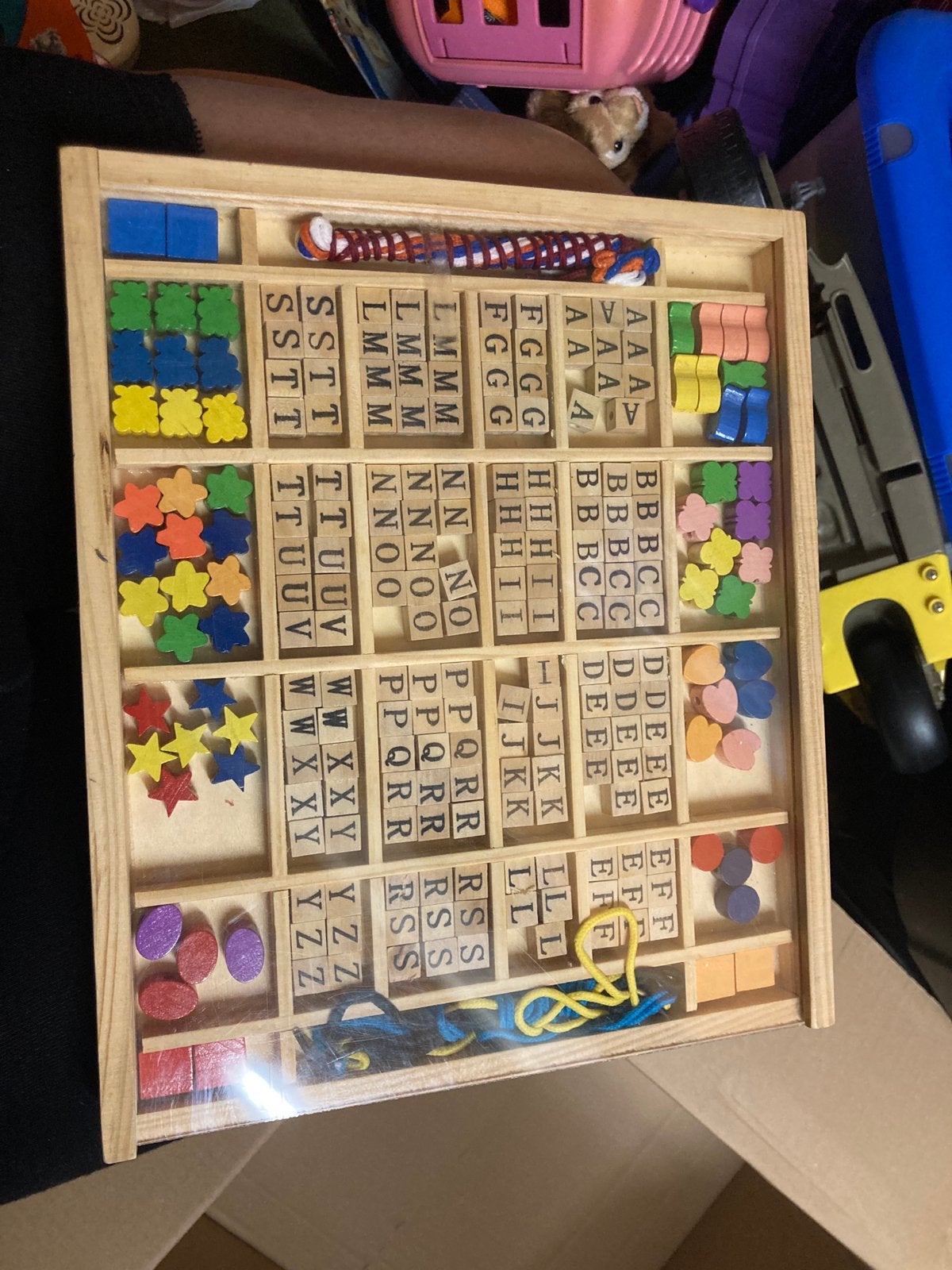 Houten kralen- figuren, cijfers en letters, Ophalen of Verzenden, Nieuw