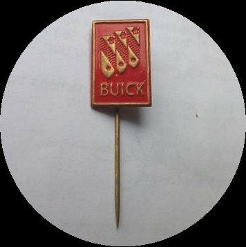 BUICK speldje, rood koper, Ophalen of Verzenden, Zo goed als nieuw, Transport, Speldje of Pin