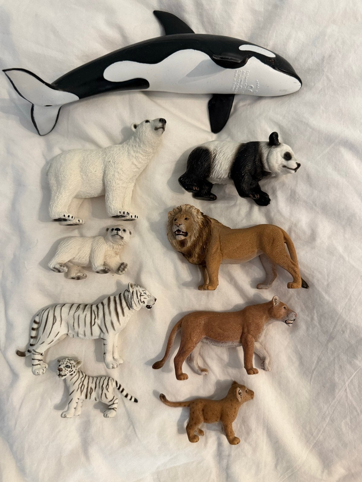 Dierenfiguren set: Orka, ijsberen, panda, leeuwen, tijgers, Ophalen of Verzenden, Gebruikt, Jongen of Meisje