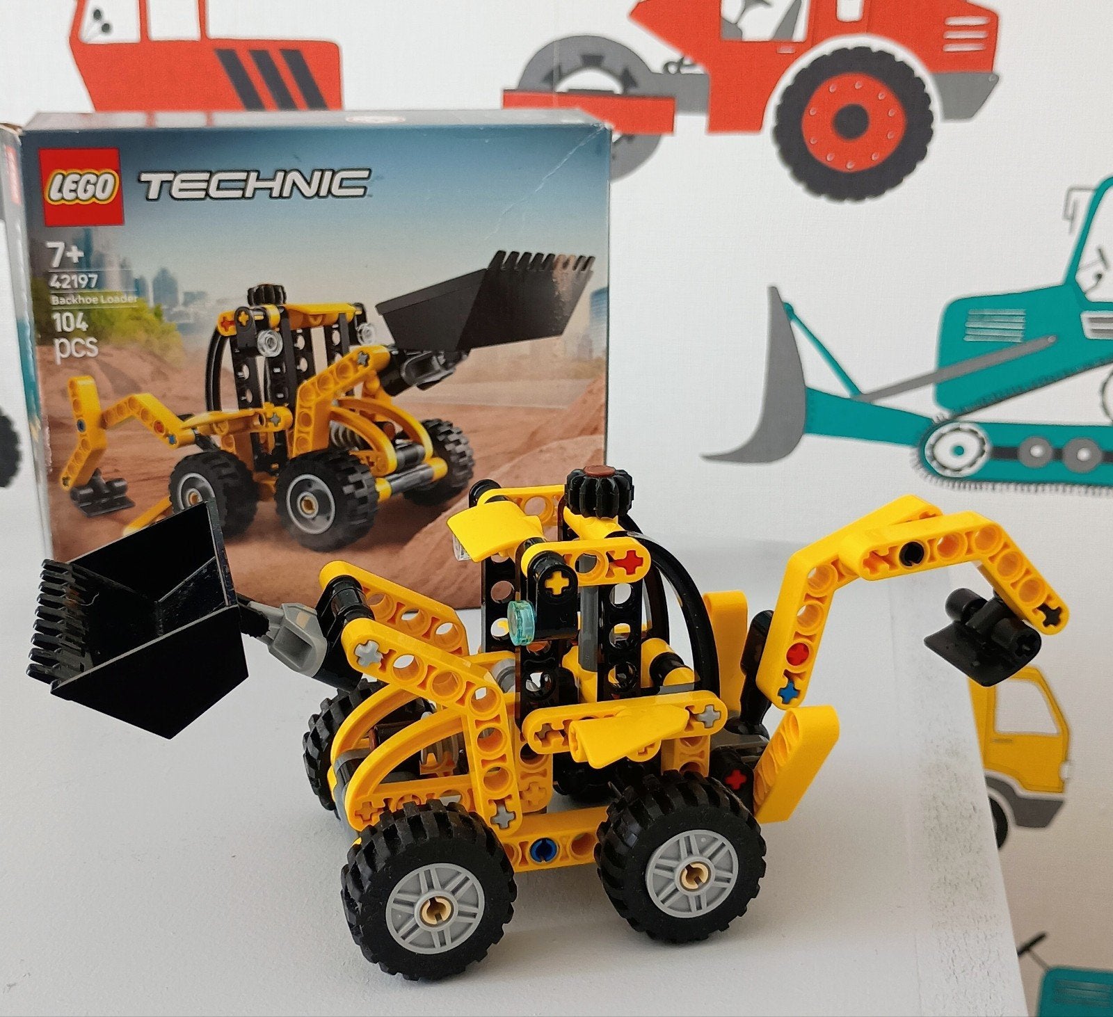LEGO Technic 42197 Backhoe Loader - Zo goed als nieuw, Ophalen of Verzenden, Zo goed als nieuw, Overige merken