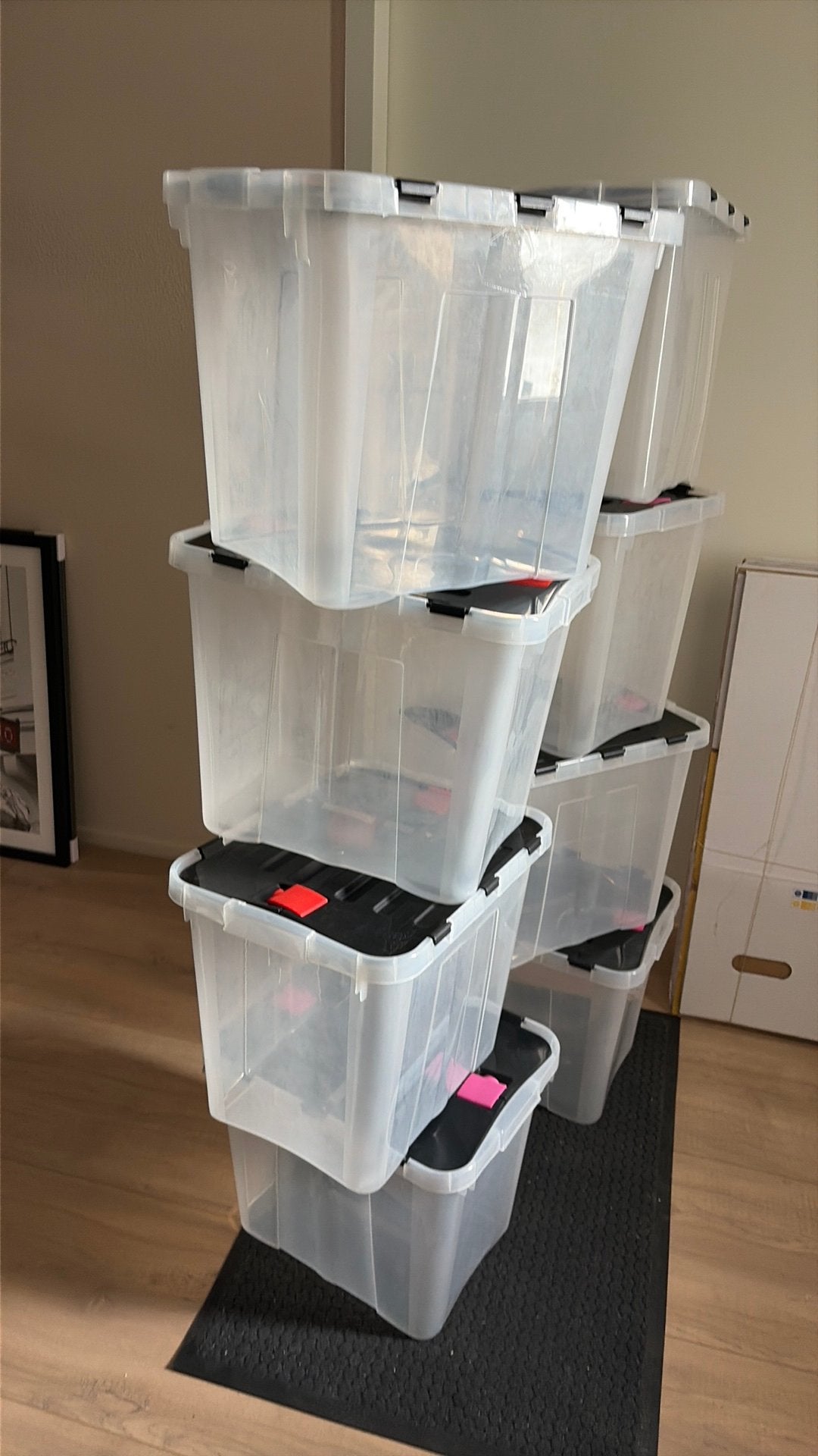 8 Plastic bakken 33 cm hoog en 30 cm breed, Doe-het-zelf en Verbouw, Kratten en Dozen, Ophalen, Minder dan 35 cm, Minder dan 50 cm