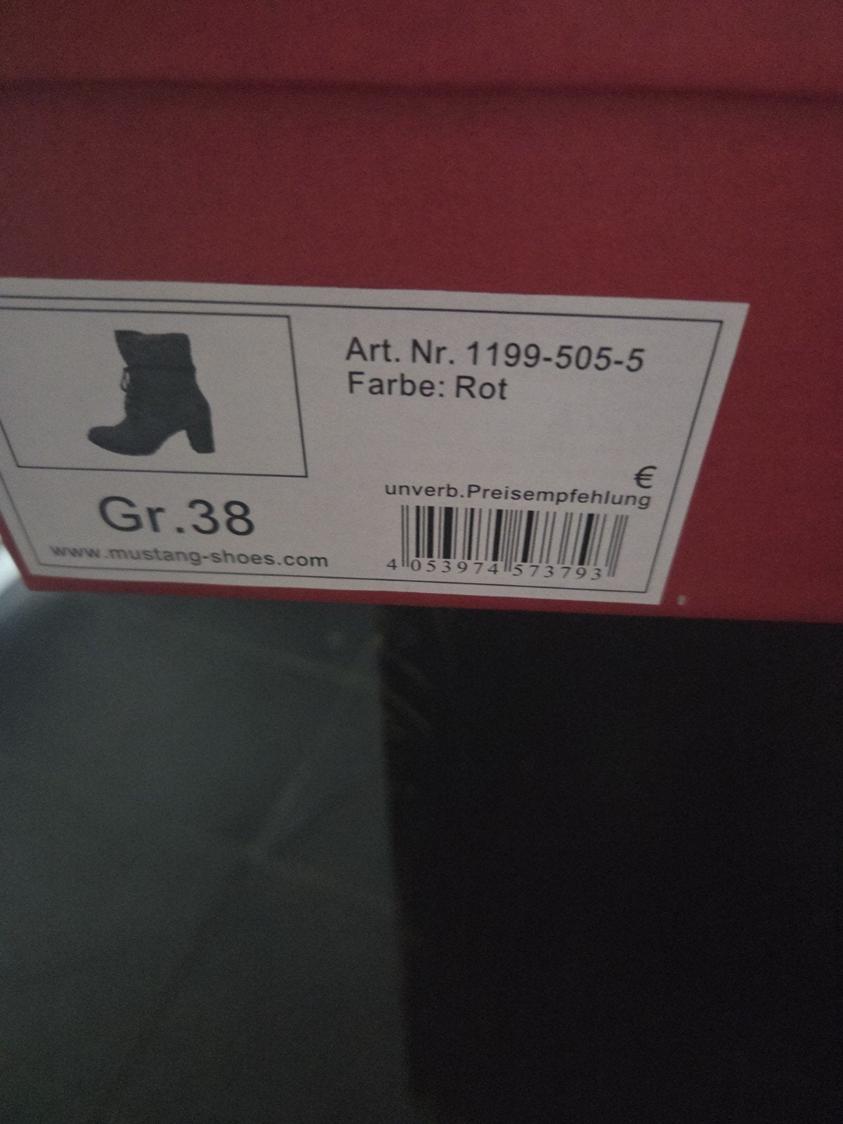Mustang rode veterlaarzen, maat 38, Kleding | Dames, Schoenen, Lage of Enkellaarzen, Nieuw, Ophalen of Verzenden, Mustang