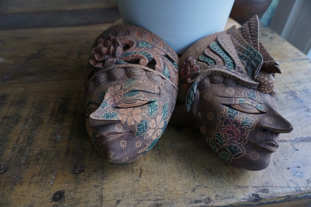 Indonesische maskers, Ophalen, Groep mensen, Masker, Handgemaakt