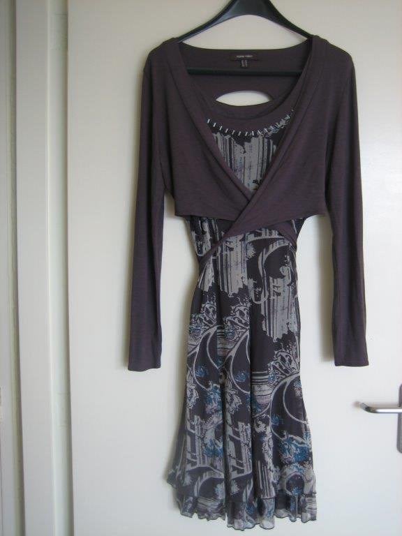 Zeer mooi jurkje met vaste bolero MARIE MÉRO 38 snazzeys, Maat 38/40 (M), Overige kleuren, Verzenden, Onder de knie