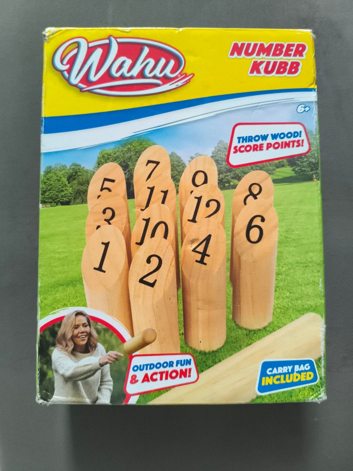 Wahu Number Kubb - Buitenspel met draagtas, Ophalen