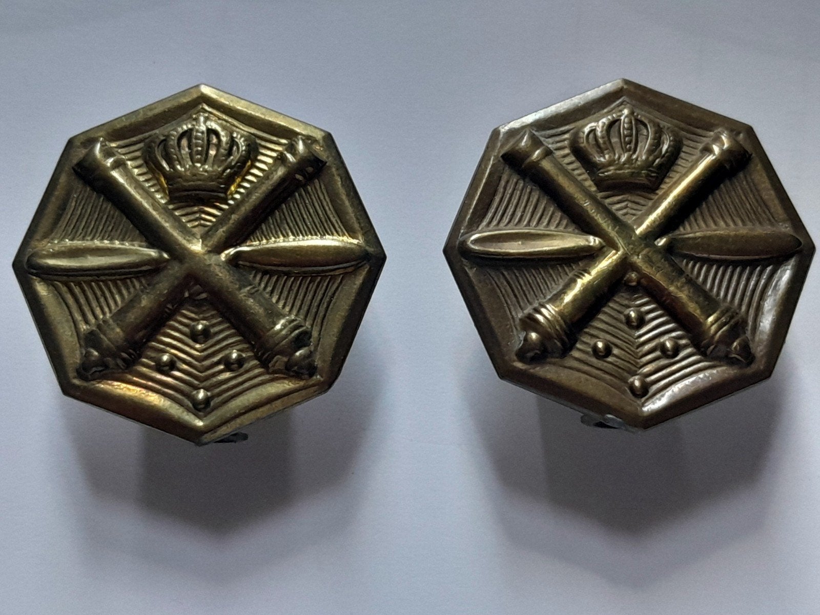 Schouderemblemen Luchtdoelartillerie, Ophalen of Verzenden, Landmacht, Nederland, Embleem of Badge
