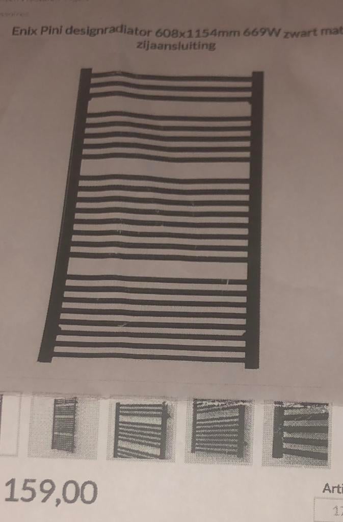 Enix pini designradiator nieuw, Ophalen of Verzenden, Nieuw, 50 tot 100 cm, Minder dan 100 cm