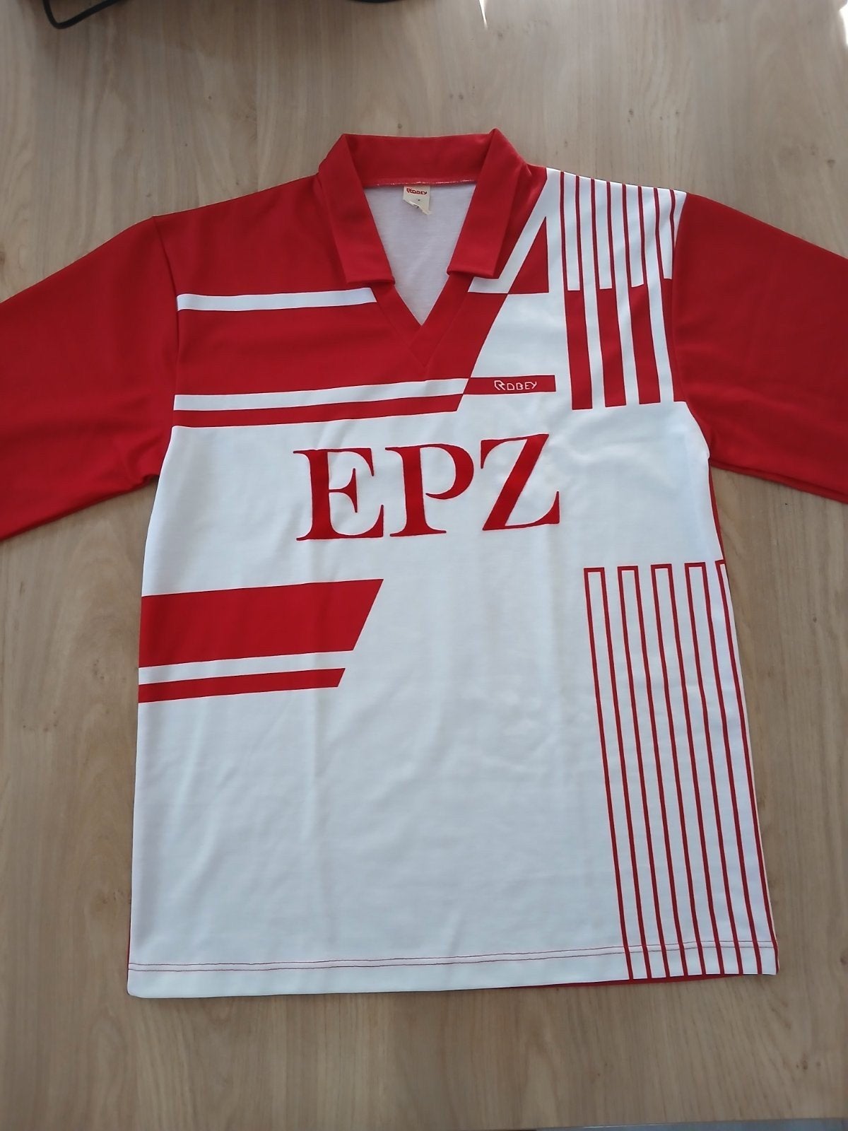 Vintage Robey EPZ Sportshirt Rood Wit, Ophalen of Verzenden, Gedragen, Rood, Overige typen