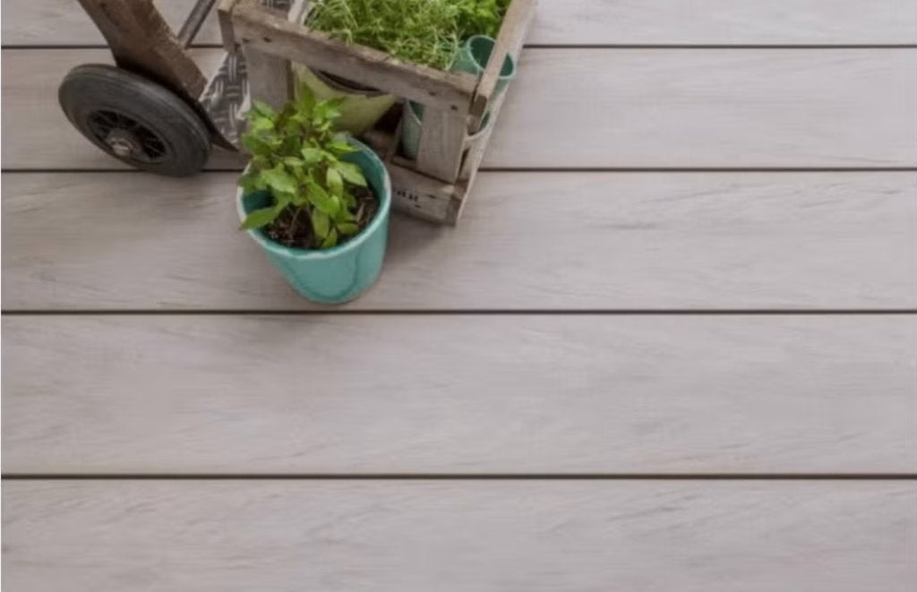 SMOKEY_WHITE BAMBOE COMPOSIET>  BPC VLONDER PLANKEN<, Tuin en Terras, Terrasdelen en Vlonders, Ophalen, Nieuw, Composiet