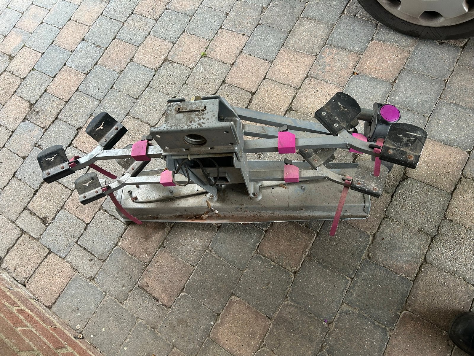 Fietsendrager voor 2 fietsen, Condor merk, Auto diversen, Ophalen, Gebruikt, Brede banden, 2 fietsen