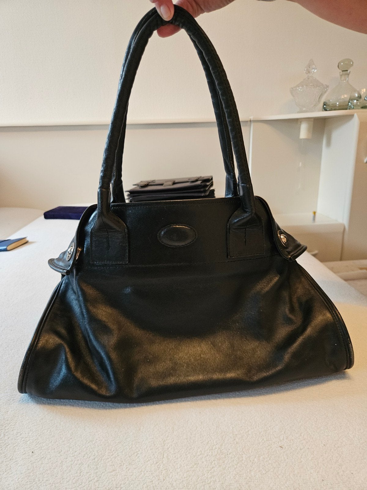 Tod's handtas leer, Ophalen of Verzenden, Gebruikt, Zwart, Handtas