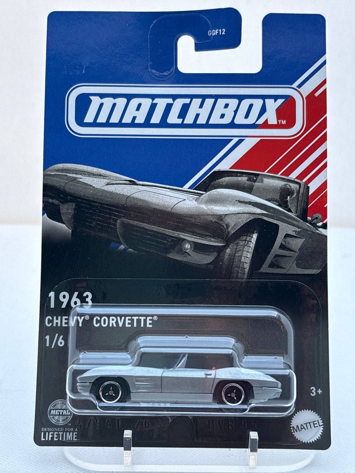 Matchbox 1963 Chevy Corvette 1/6 - Nieuw in verpakking, Auto, Nieuw, Ophalen of Verzenden, Mattel