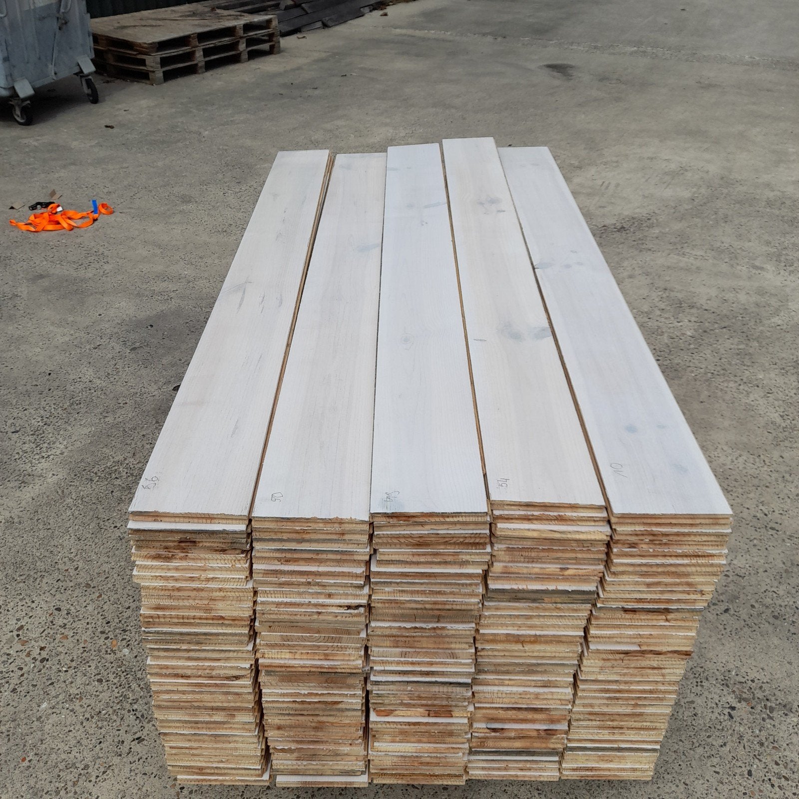 Massief grenen vloer 56 m2 houten vloerdelen 19 cm breed, Ophalen, Vloerdelen of -planken, 10 m² of meer, Nvt
