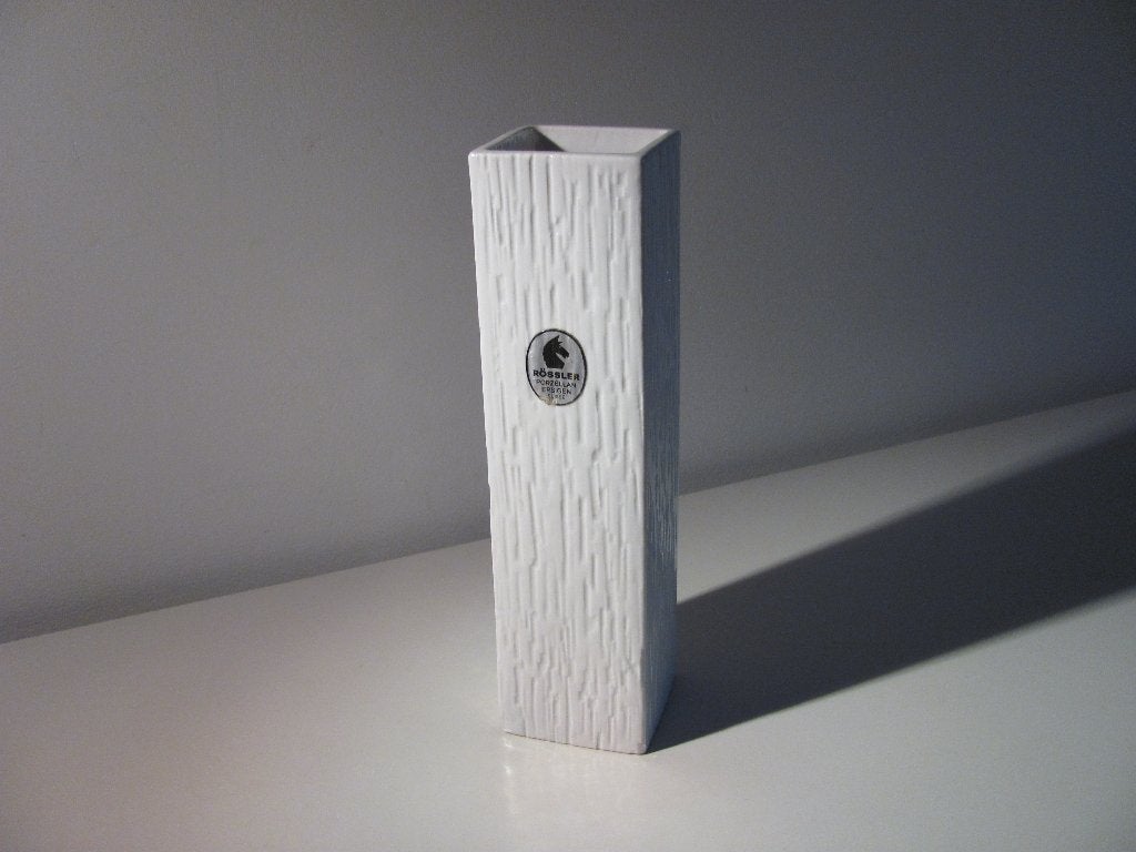 Rössler witte vaas, Ophalen of Verzenden, Zo goed als nieuw, Wit