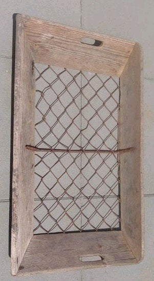 oude grote zeefbak, Ophalen