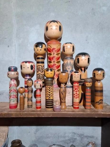Oude vintage japanse kokeshi pop ejiko, Gebruikt, T, Ophalen of Verzenden, N