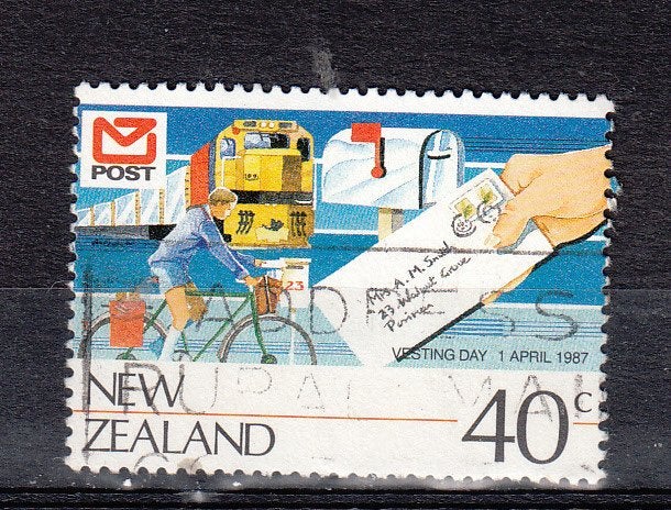treinen Nieuw Zeeland 1987 Mi nr 991, Ophalen of Verzenden, Gestempeld, Treinen
