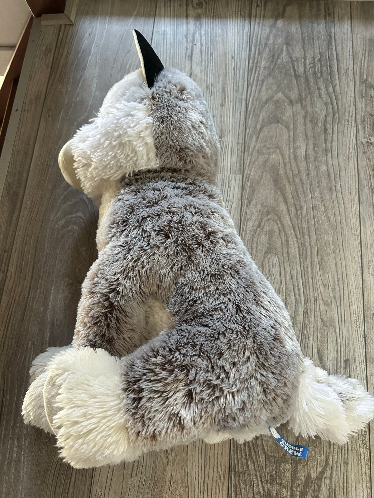 Grote Husky Knuffel - 30 cm hoog, Ophalen, Grijs, Hond, Zo goed als nieuw