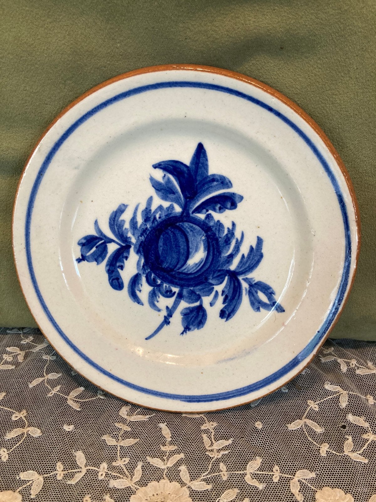 Keramiek wandbordje, blauw (180825), Ophalen of Verzenden