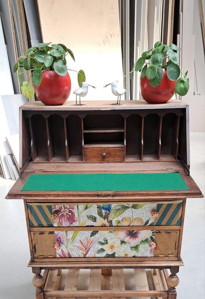 Vintage secretaire/bureau - opknapproject, Antiek en Kunst, Ophalen