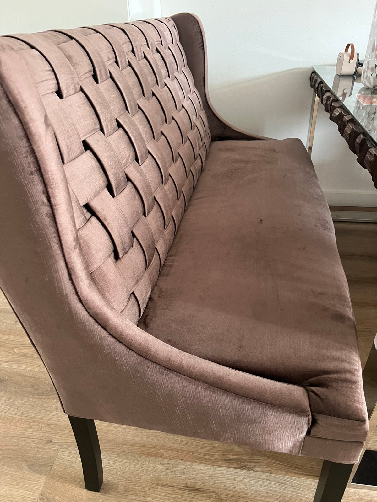 Eetbank  en 2 stoelen, Ophalen, Zo goed als nieuw, Minder dan 75 cm