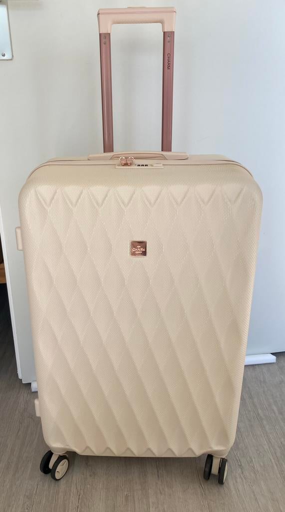 Koffer Charm london honey travel 76 cm Hoog, 90 Liter, Beige, Hard kunststof, 45 tot 55 cm, Zo goed als nieuw, 70 cm of meer
