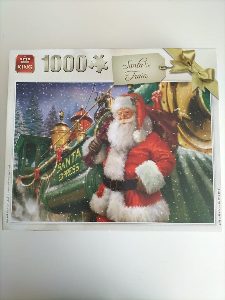 King puzzel (santa's train - Christmas collection), Ophalen, 500 t/m 1500 stukjes, Zo goed als nieuw, Legpuzzel