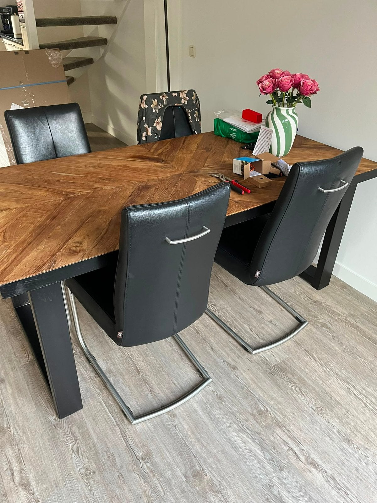 Eetkamer stoelen hendels en hazel 4 stuks, Huis en Inrichting, Ophalen, 50 tot 100 cm, 50 tot 100 cm, Zo goed als nieuw