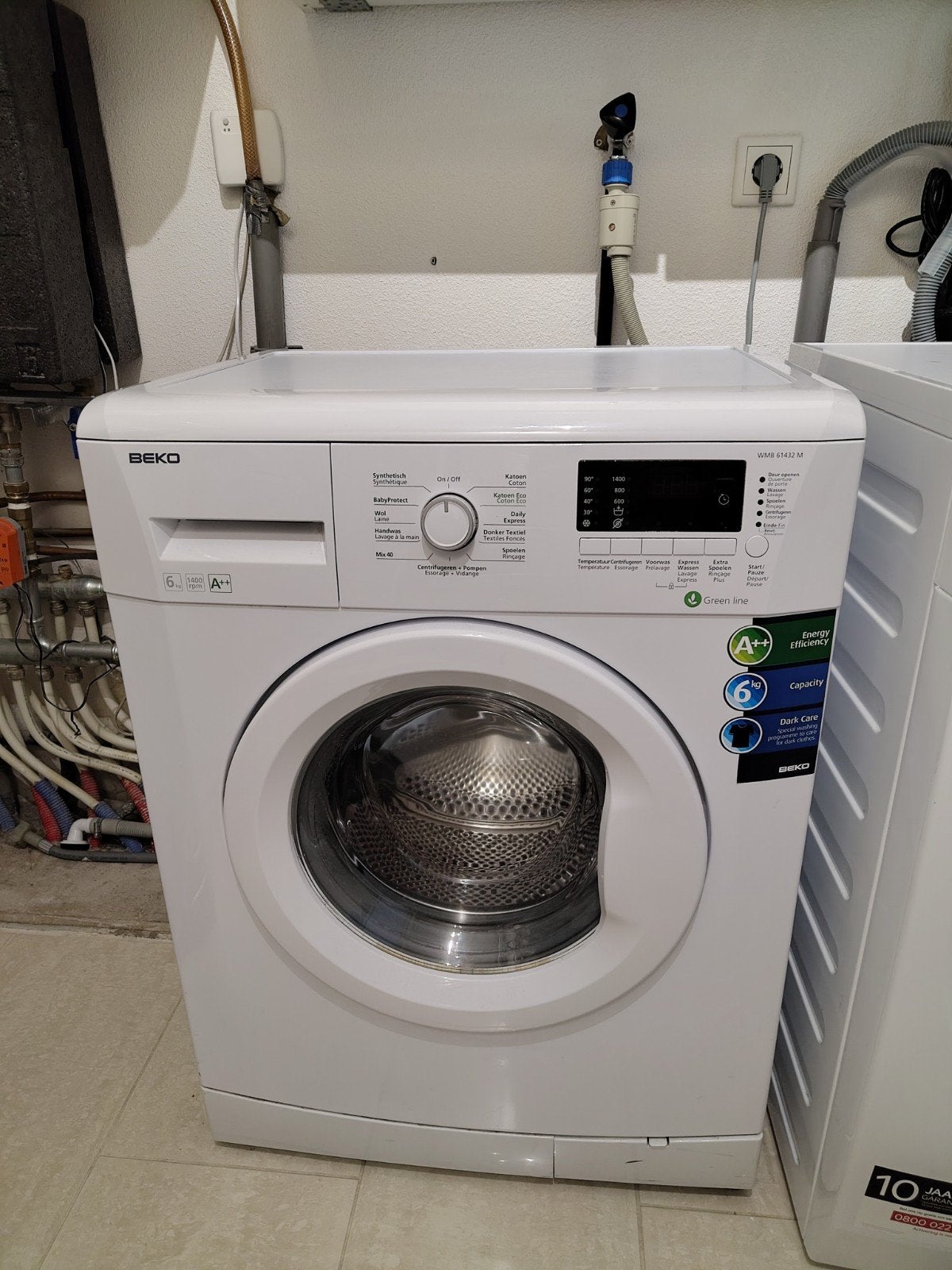 Beko Wasmachine, Witgoed en Apparatuur, Wasmachines, 1200 tot 1600 toeren, Gebruikt, Minder dan 85 cm, 4 tot 6 kg