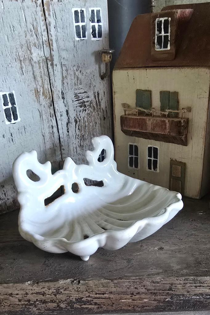 Oud Frans wit zeepschaaltje schaaltje gietijzer, Antiek en Kunst, Curiosa en Brocante, Ophalen of Verzenden