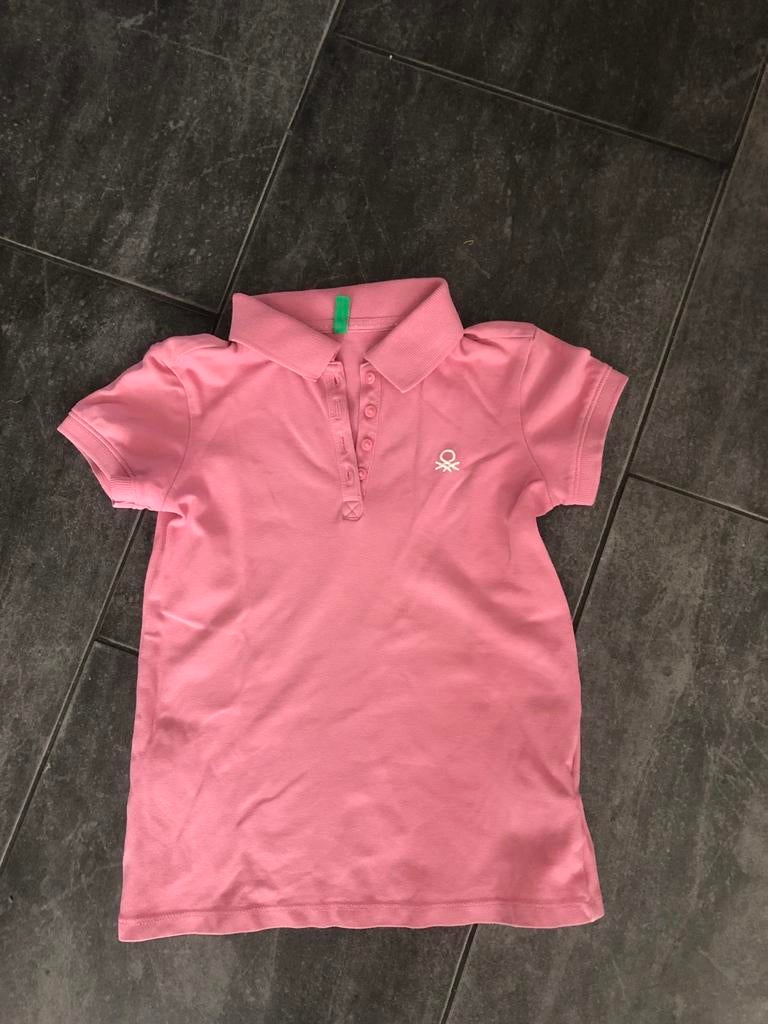 Roze Benetton polo - Nieuwstaat - Maat 110, Kinderen en Baby's, Kinderkleding | Maat 110, Ophalen of Verzenden, Zo goed als nieuw