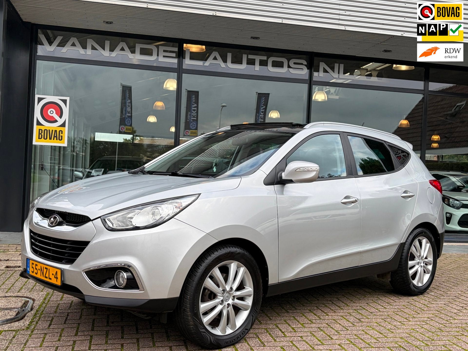 Hyundai Ix35 2.0i i-Catcher 1e Eig! Panorama Leer Camera NL-, Gebruikt, Zwart, 4 cilinders, Verwarmde buitenspiegels