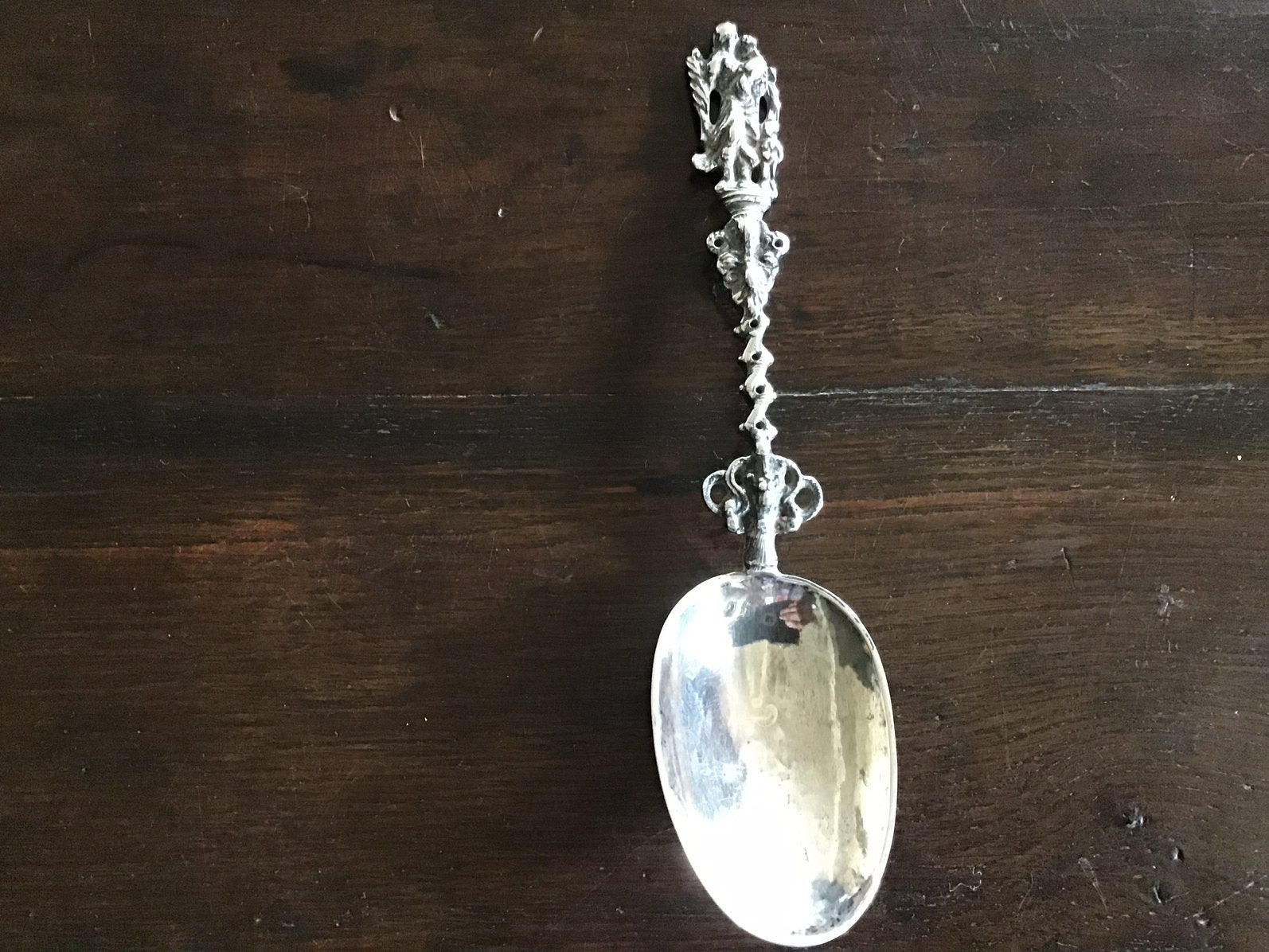 Antieke zilveren geboortelepel (friesland), Antiek en Kunst, Antiek | Goud en Zilver, Ophalen of Verzenden