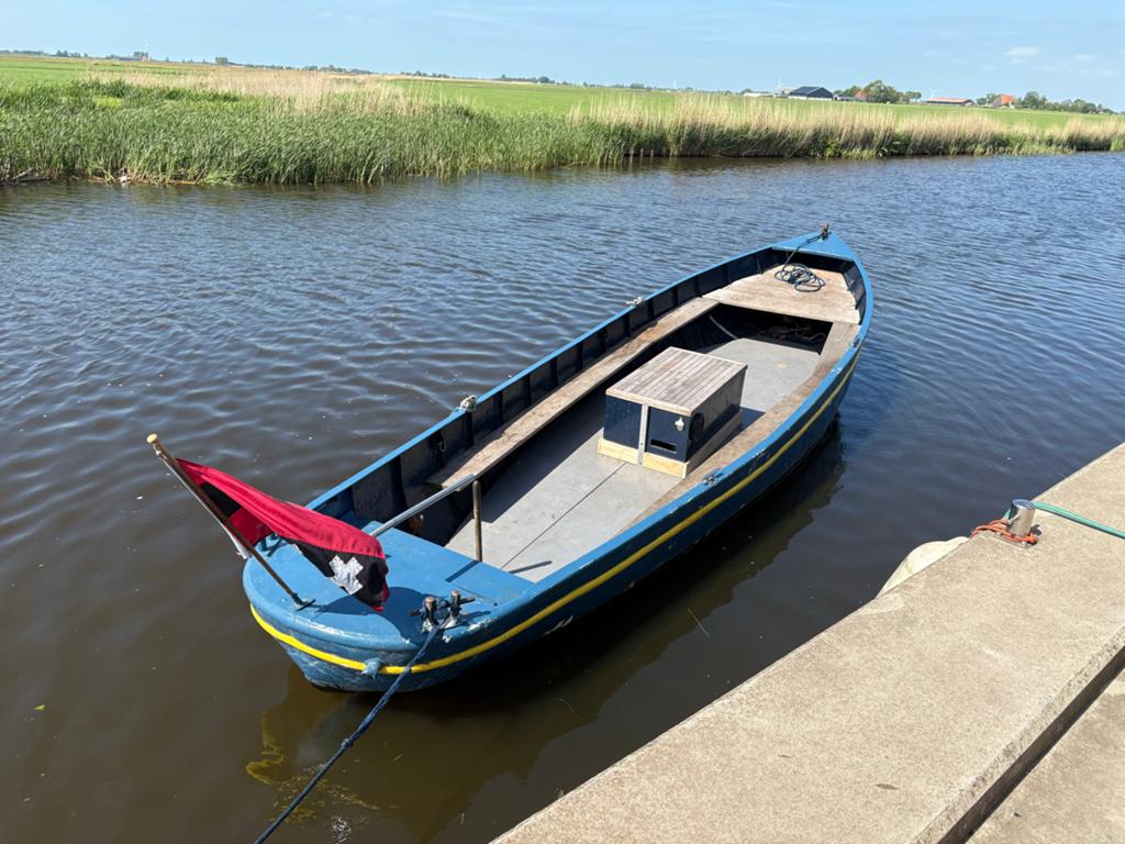 Geklonken stalen vlet met Volvo Penta diesel, Watersport en Boten, Sloepen, Gebruikt, Staal, Binnenboordmotor, Diesel