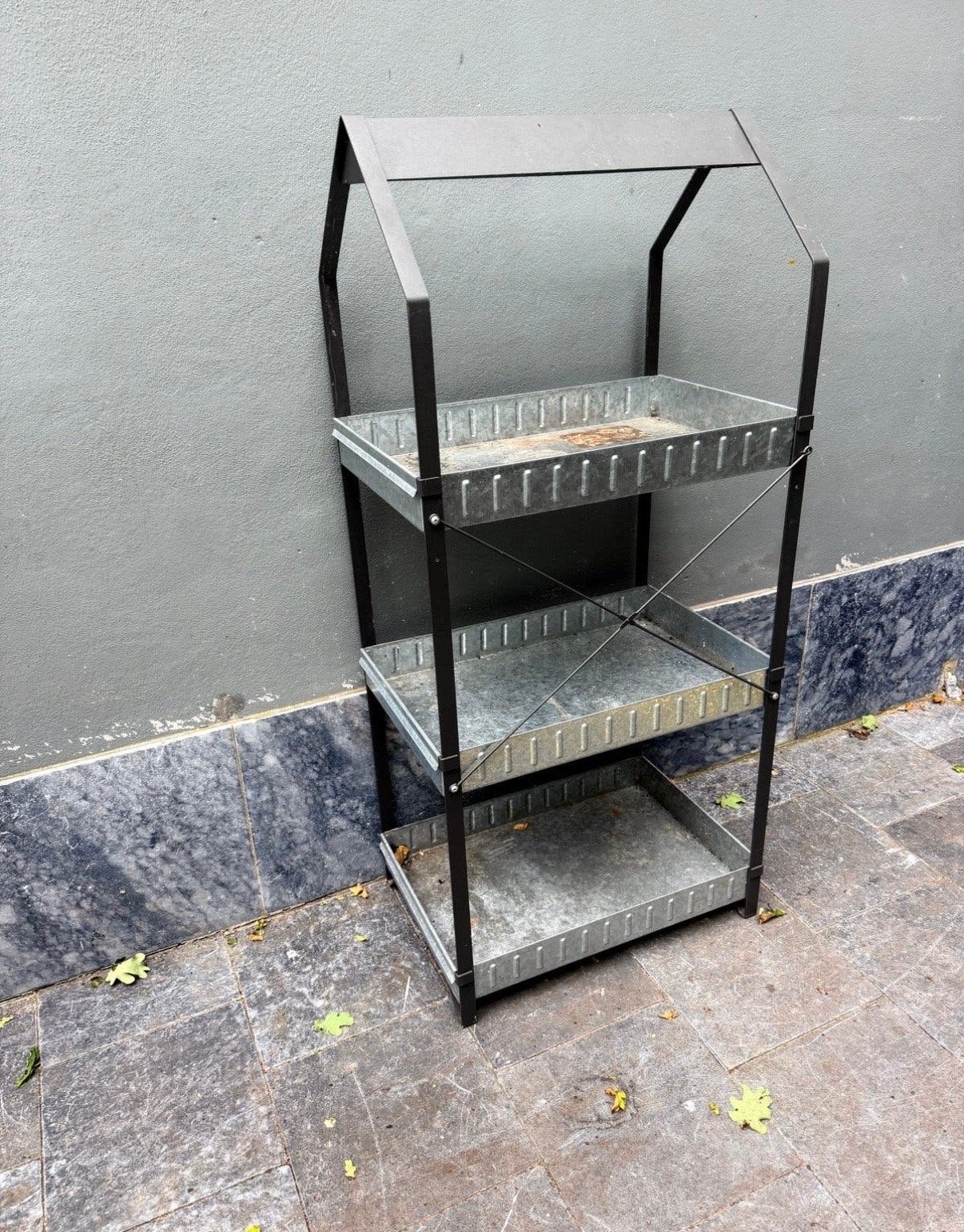 Metalen rek met 3 etages, Ophalen, Gebruikt
