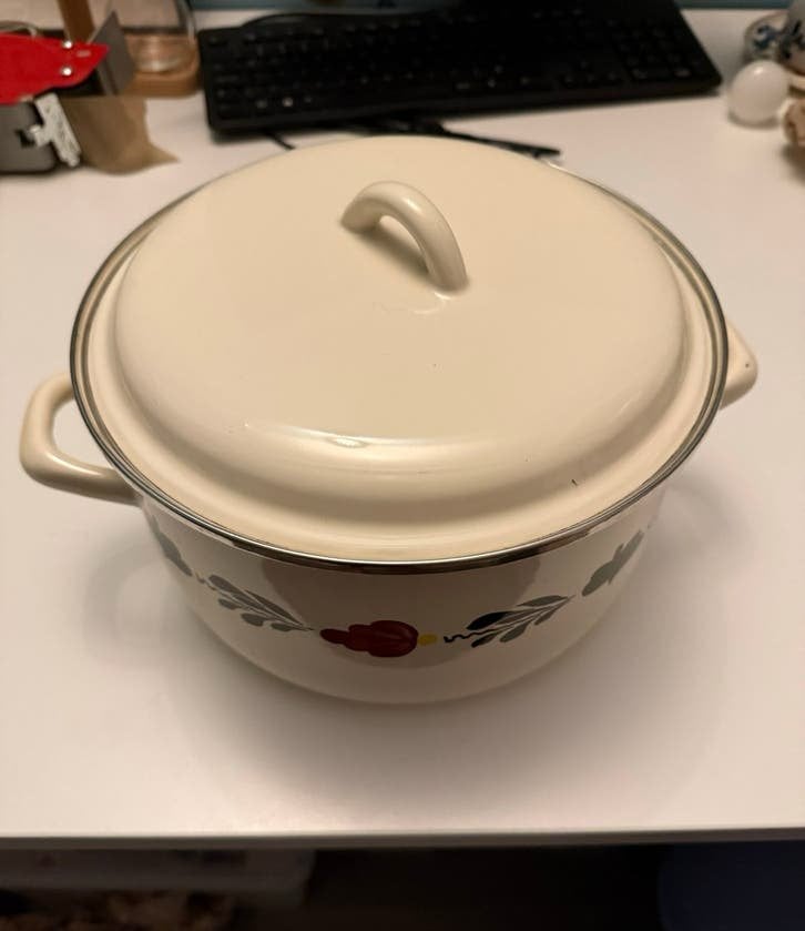Nieuwe Boerenbont kookpan - Ongebruikt, Met deksel, Nieuw, Ophalen of Verzenden, Kookpan