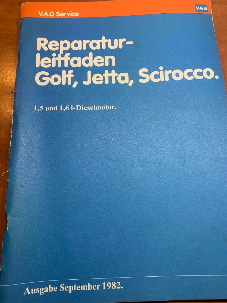 reparatiehandleiding dieselmotor Golf, Jetta, scirocco 1982, Ophalen of Verzenden