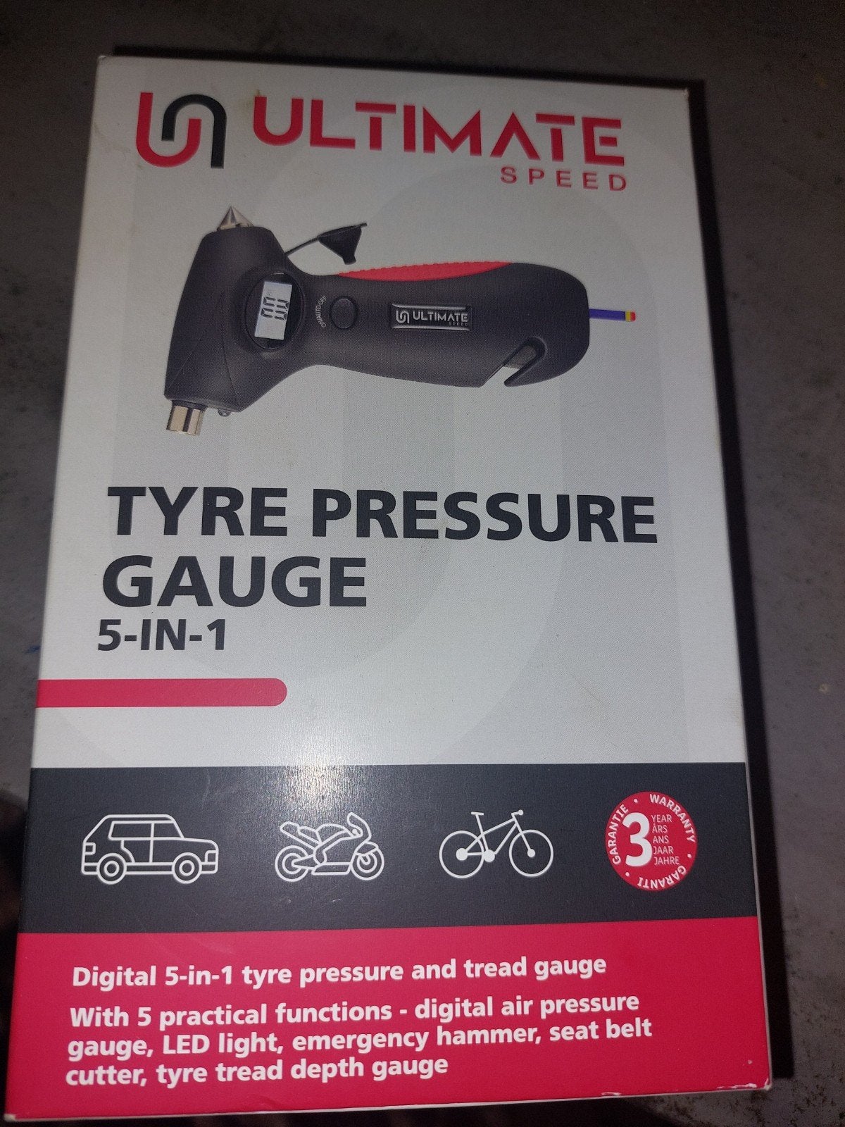 Ultimate Speed 5-in-1 Bandenspanningsmeter, Ophalen