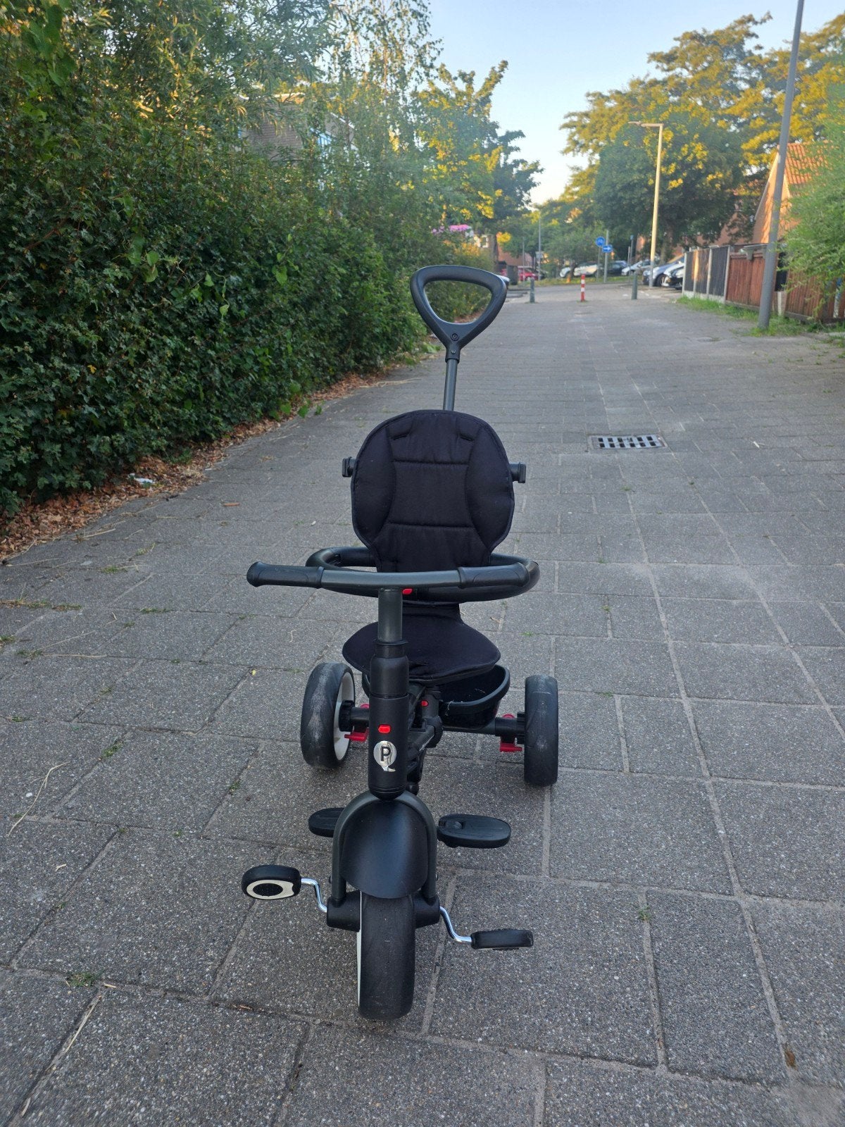 Kinder driewieler met duwstang - Zwart, Ophalen of Verzenden, Gebruikt, Overige typen