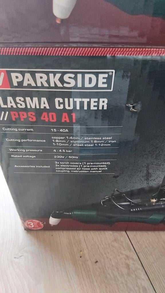 Parkside Plasma Cutter PPS 40 A1 - Nieuw in doos, Ophalen of Verzenden, Nieuw, Minder dan 150 ampère, Overige typen